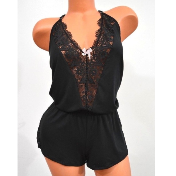 Victoria's Secret Pants - *5A793   Victoria's Secret Black Sleep Romper